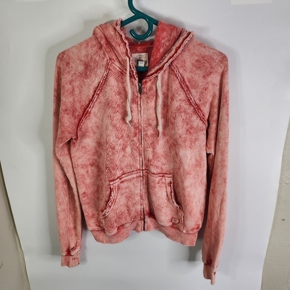 Billabong Hoodie Women's Small Pink Embroidered Logo Drawstring Long Sleeve - Picture 5 of 8